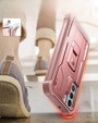 Armored case for Samsung Galaxy S22, Dexnor Full Body, pink rose gold