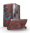 Armored case for Samsung Galaxy S25 Ultra, Dexnor CamProtect MagSafe, red (Two frames)