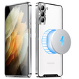 Camera Protection Case for Samsung Galaxy S21 FE 5G, CamShield MagSafe, transparent / silver