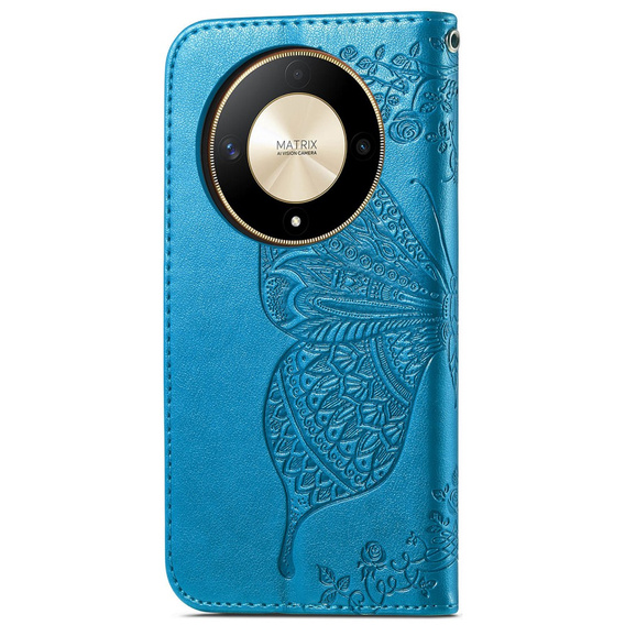Flip case for Honor Magic 6 Lite 5G, Butterfly, blue