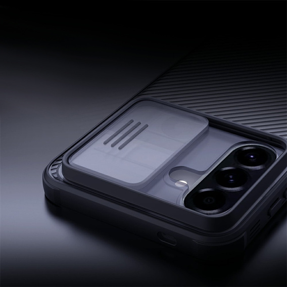 NILLKIN Camshield Pro case with camera cover for Samsung Galaxy A57 5G, transparent/black