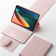 Case + keyboard Xiaomi Pad 5/5 Pro, pink rose gold