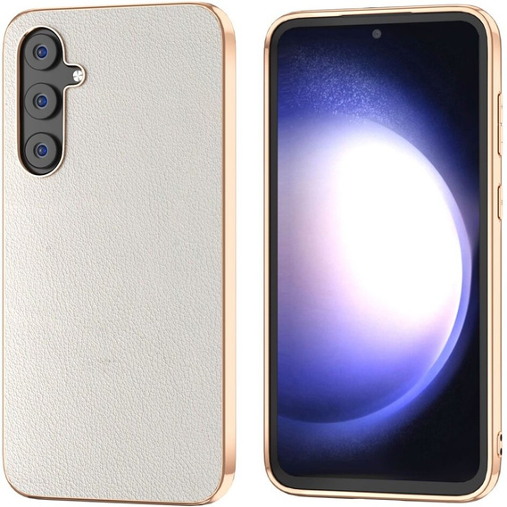 Case for Samsung Galaxy S23 FE, Cowhide Leather, grey