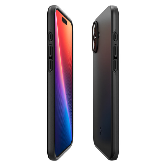 Spigen case for iPhone 16 Plus, Thin Fit Mag, grey + 9H tempered glass