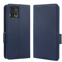 Flip case for Motorola Moto G72, Wallet Thin Magnet, dark blue