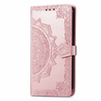 Flip case for Infinix Note 40 Pro Plus, Mandala, pink rose gold