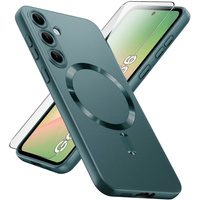 Case for Samsung Galaxy A56, ColorMag, for MagSafe, green + 9H tempered glass