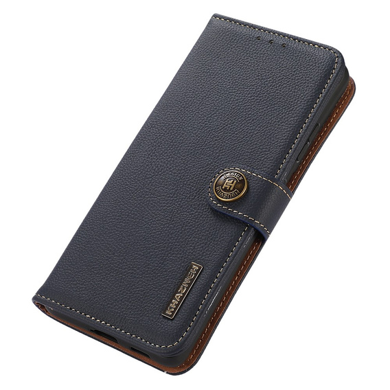 KHAZNEH RFID case for Xiaomi Redmi Note 13 Pro 5G, Litchi Texture, blue