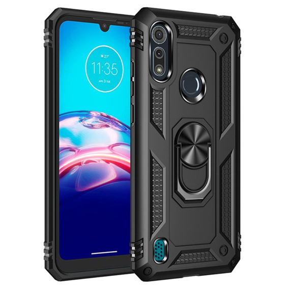 Armor Case for Motorola Moto E6S, Nox Case Ring, black