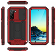 Armored case for Samsung Galaxy S22, R-JUST CamShield Slide, red