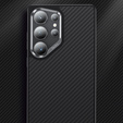 BENKS Kevlar Case for Samsung Galaxy S25 Ultra, for MagSafe, Carbon Fiber, black
