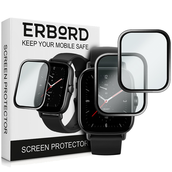 2x ERBORD Hybrid Glass for Amazfit GTS 2e