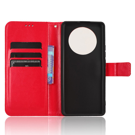 Flip case for Realme 11 Pro 5G / Pro+ 5G, Crazy Horse Wallet, red