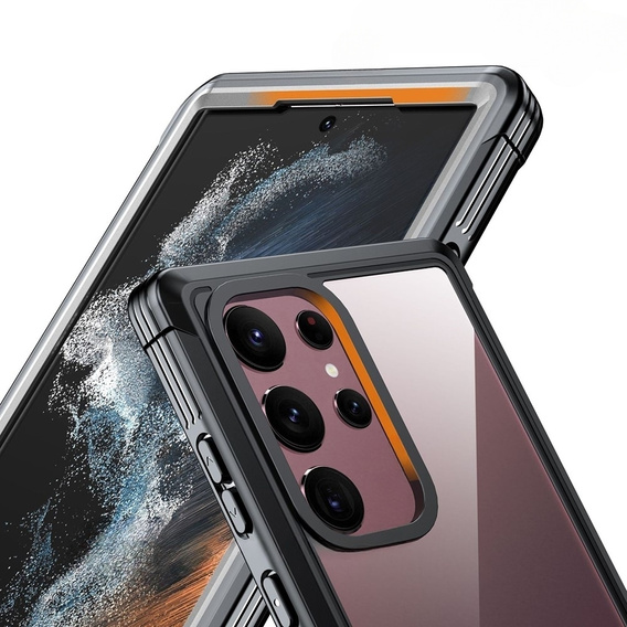 Case for Samsung Galaxy S22 Ultra, Shockproof, with film, black