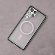 Magnetic Dual Glass MagSafe case for Samsung Galaxy S23 Ultra, silver