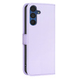 Flip case for Samsung Galaxy A15, BINFEN Wallet, purple + 9H glass
