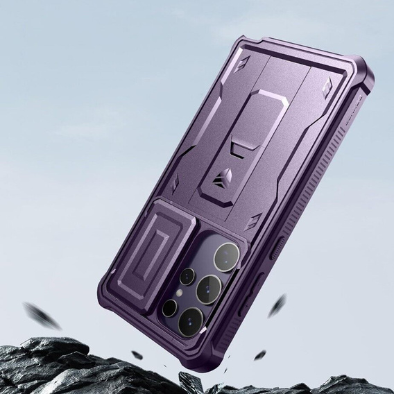 Armored case for Samsung Galaxy S24 Ultra, Dexnor Full Body (Two Frames), purple