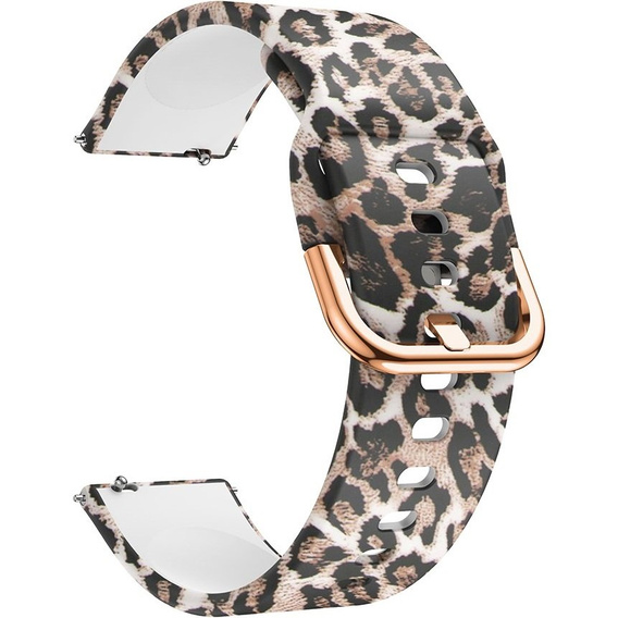 Smooth strap for Samsung Galaxy Watch Active 22mm, Brown Leopard