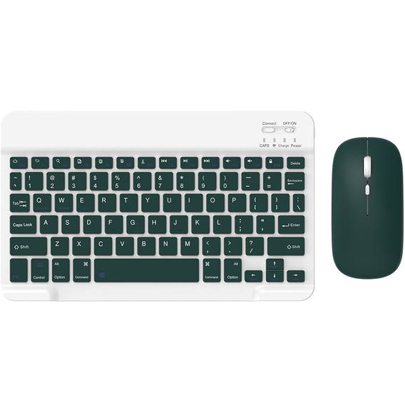 Wireless keyboard and Bluetooth mouse set for Android/Windows, dark green