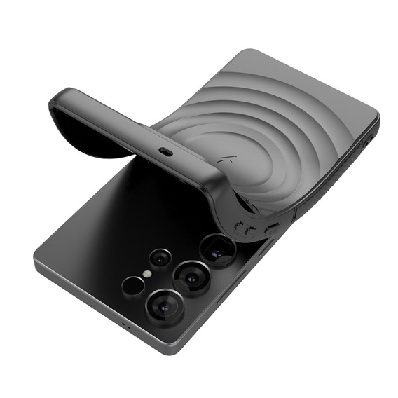 Case for Samsung Galaxy S25 Ultra, Ripple Kickstand, for MagSafe, black