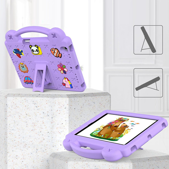 Children's case for Lenovo Tab M10 X505F X605F / Tab P10-X705F/L / Huawei T5 10.1, Cute Patterns, with stand, purple