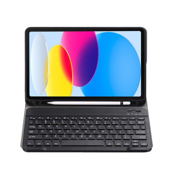 Case + keyboard iPad 10.9 2022 10 Gen, Pen Slot, black