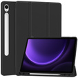 Case for Samsung Galaxy Tab S10 Lite / S10 FE / S9 FE, Smartcase with stylus space, black