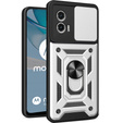 Case for Motorola Moto G53 5G, CamShield Slide, silver
