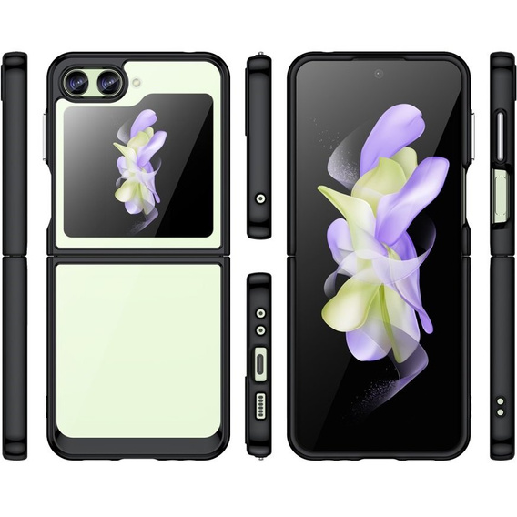 Case for Samsung Galaxy Z Flip 5 5G, Fusion Hybrid, transparent / black