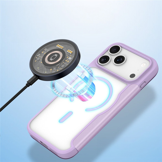Dux Ducis case for iPhone 17 Pro Max, Skin X Pro, with flap, for MagSafe, purple