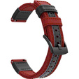 Canvas+Leather strap 20mm - Red