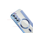 Flip case for Samsung Galaxy S22 5G, RFID Wallet MagSafe CamShield, blue