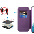 Flip case for Samsung Galaxy S22 5G, RFID Wallet MagSafe CamShield, purple