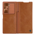 NILLKIN flip case for Samsung Galaxy Z Fold6 5G, CamShield Qin Pro, leather, brown