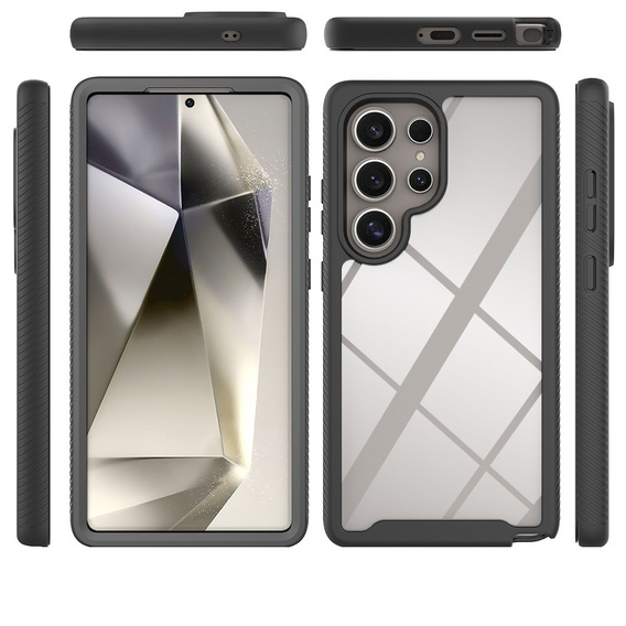 Case for Samsung Galaxy S25 Ultra, Shockproof, with film, black