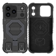 Case for iPhone 17 Pro Max, for MagSafe, armoured with stand, black