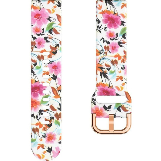 Silicone Strap for Samsung Galaxy Watch Active 20mm, Bird and Flower