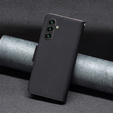 Flip case for Samsung Galaxy A15, Wallet Litchi Leather, black + 9H glass