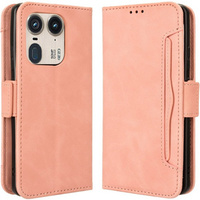 Flip case for Motorola Edge 50 Ultra, Card Slot, pink
