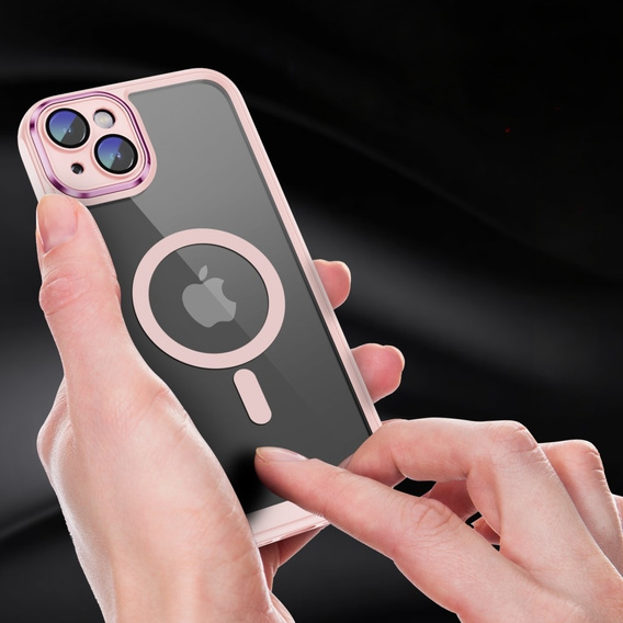 Case for iPhone 15 Plus, ERBORD Impact Guard, MagSafe, pink