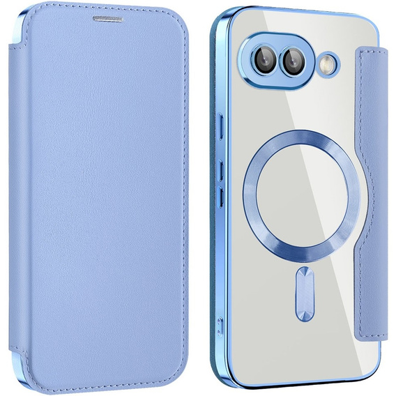 Flip case for Google Pixel 9A, RFID Wallet MagSafe CamShield, blue
