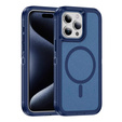 Case with frame for iPhone 15 Pro Max, for MagSafe, blue