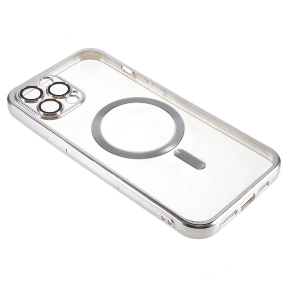 Case for iPhone 12 Pro, Electro MagSafe, silver + Screen Glass