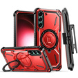 Case for Samsung Galaxy S23, Heavy Duty Ring Belt Clip, red