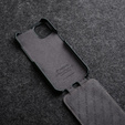 MELKCO flip case for iPhone 15, leather, flip, black