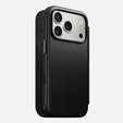 Nomad case for iPhone 17 Pro, Modern Leather Folio, black