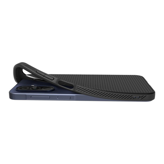 Spigen case for Samsung Galaxy A26 5G, Liquid Air, black + 9H Tempered Glass