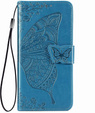 Flip case for Infinix Hot 50i 4G, Butterfly, blue
