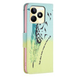 Flip case for Realme C53 4G, Wallet, feather, blue