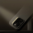 Nillkin Armored Case for iPhone 16 Pro, Carbon Fiber, for Magsafe, gold